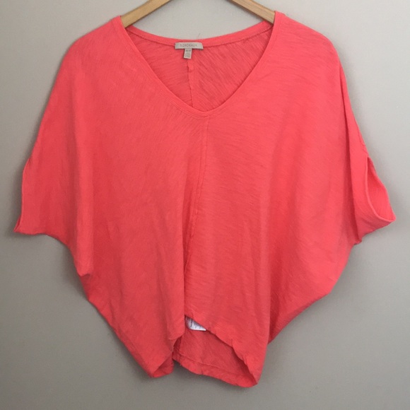 Anthropologie bordeaux coral batwing top - Picture 1 of 6